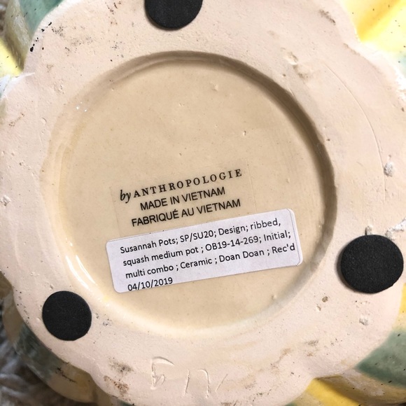 Anthropologie Squash Ribbed Pot - Picture 3 of 3